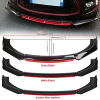 4 SZT. Uniwersalny Przedni Splitter Zderzaka Samochodowego, Zestaw Body Kit, Spoiler, Dyfuzor, Ochraniacz, Akcesoria Samochodowe Amagi