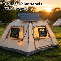 Solar Panel 10W 15W Powered Dual Exhaust Fan Kit for Greenhouse Shed Pet House RV Chicken Coop Ventilation Cooling System