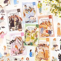 JIANQI 30 pcs Girl character PET Stickers Decorative handmade Scrapbooking Material Diary Album Craft Supplies