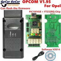 Neueste OPCOM V1.95 Flash Firmware Echt PIC18F458 FT232RQ Chip CAN-BUS OBD2 Scanner Tool Für Opel Lesen Klare Fehler Code V2014