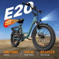 AliExpress URLIFE E20 Adult Electric Bike 500W Motor 48V13AH Lithium Battery High E-bike Commuting 20*3.0Inch Tire Snow Electric Bicycle