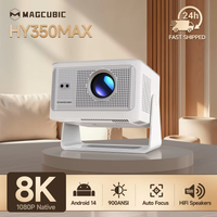 Magcubic HY350Max 900ANSI Android 14 Autofokus-Projektor Unterstützt 8K Native 1080P mit Wifi6 BT5.4 16G Allwinner H726 Tragbar