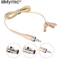 iiiMymic Lapel Tie Clip Microphone Skin Color Lavalier Mic Thick Cable For AKG Shure Sennheiser Wireless BodyPack Transmitter
