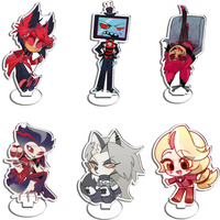 Standing Sign for Hazbin Hotel Vaggie Alastor Angel Dust Anime Game Fans Gifts Recycled Acrylic Desktop Decoration Ornament Toy