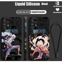 Gear 5 Luffy One Piecer Cover For Samsung S26 S25 Edge S24 S23 S22 S21 S20 Ultra Plus Lite Liquid Left Rope Funda Phone Case