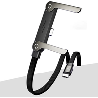 NNBILI 1/2PCS 240W USBC to USBC Fast Charging Foldable Bracket Data Cable Type C Desktop Holder Charging Wire For Iphone Samsung