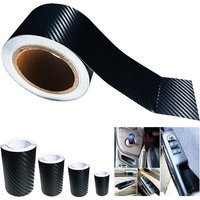 3D Carbon Fiber Sticker Paste Car Threshold Protective Film Tape Anti Scratch Waterproof Matte Black Nano Sticker for Car Body