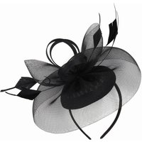 Fashion Feathers Mesh Fascinator Hat Exquisite Sweet Veil Hat Headwear Elegant Hair Hoop Hairbands Dance Show