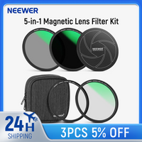 NEEWER Magnetic Lens Filter Kit, Neutral Density ND1000 & MCUV & CPL Filter, Adapter Ring, Filter Cap with 42-Layer Multi-Coated