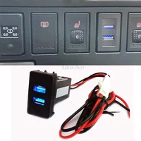 12V Car Dual USB Charger Adapter Socket Charger Switch Connector for Volkswagen T4 Passat Golf 4 Parts