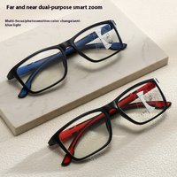 Photochromic Multifocal Reading Glasses Sports Anti Slip Old Glasses Anti Blue Light Eye Protection Bifocals