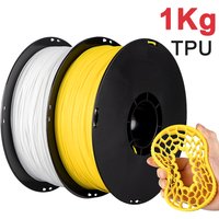250g 500g 1kg Elastic Flexible TPU 3D Printer Filament yellow Rubber Material Roll Flex Filament 3D Printing 1.75mm 95A White