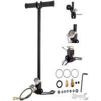 AliExpress BRIEFNESS 3 Stage Stirrup Hand Pump 4500PSI High Pressure - PCP Cylinder/Airgun/Scuba Tank Filler with Bleed Valve, Portable for Car/Bike
