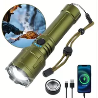 2503 Rechargeable Tactical LED Flashlight 5000 LM Super Bright Zoom Aluminum Alloy Torch Light for Camping/Hiking/Emergency Gear