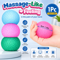 Squishy Multicolor Texture Ice Ball Squeeze Toy for Adult Soft Pinch Pop Fidget Stress Relief Toys Halloween Christmas Gifts