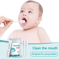 30-90PCS Baby Tongue Cleaner Disposable Newborn Toothbrush for 0-36 Month Clean Mouth Tongue Washing Artifact Gauze Cotton Swab