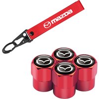 Metall Auto Schlüsselanhänger Ring Schlüsselanhänger Auto Reifen Rad Ventilkappe Abdeckung für Mazda 3 Axela CX5 CX3 CX4 CX30 CX9 Atenza Demio RX7 RX-