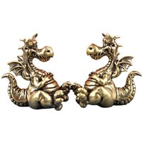 Vintage Brass Chinese Flying Dragon Statue Fengshui Lucky Animal Figurine Home Decorative Ornaments Craft