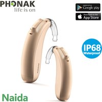 Phonak Naida M-SP(30 50 70 90) Hearing Aids Battery size 13 Digital 20 Channels Bluetooth IP68 Computer Programming for Deafness