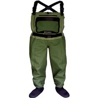 Waders de pêche à la mouche respirants et imperméables à 5 couches, hauteur poitrine, avec pieds intégrés, pantalon de pêche durable pour la chasse au canard
