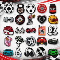 1/25PCS Cool Shoe Charms Racing Accessories for Boys, Jeep and Supercar Charms for Shoes, Cross-Shaped Sandal and Clog Buckles