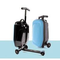 Adult Folding Business Trolley Case Design Cool Travel Suitcase Trip Cabin Skateboard Scooter Kids Riding Luggage Carrier Unisex