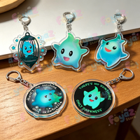 Cute Star Lumalee Keychains for Accessories Bag Charm Movie Fanart Blue Star Keyrings Jewelry Fans Gifts