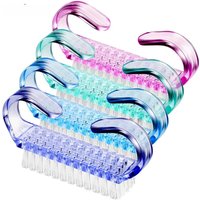 10/1Pcs Plastic Nail Brushes Mix Color Nail Hand Scrubbing Cleaning Brush Dust Cleaner Nail Art Manicure Soft Remover Tools