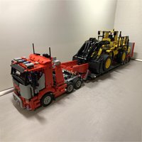 NEW Heavy Duty Truck & Trailer For L350F Wheel Loader Building Blocks Technology DIY Assembly Bricks Children Toy Christmas Gift