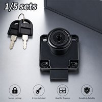 1/5 Set of Drawer Locks with Keys, Furniture Locks, Used for Bedside Tables, Wardrobes, Cabinets
