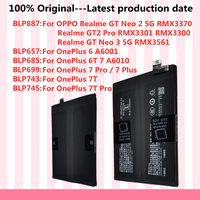 Nowa Oryginalna Bateria Do OPPO Realme GT NEO2 NEO 2 RMX3370 GT2 Pro RMX3301 GT Neo 3 3T 5G / Q5 Pro OnePlus 6 6T 7 7T Pro Telefon