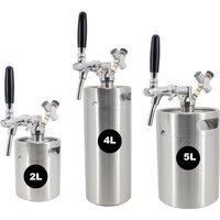 Brand New 2/4/5L Mini Keg Tap System Flow Control Faucet Single Wall Beer Portable Taproom Beer Cider Carbonated Drinks