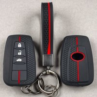 Silicone Remote Car Key Case Cover for Toyota CHR Camry Corolla RAV4 Highlander C-HR Prius Land Cruiser Prado Keychain Protect