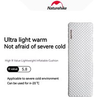 Matelas gonflable Naturehike R5.8 en nylon 20D TPU, isolation thermique, lit d'air simple, randonnée, extérieur, ultraléger, tapis de couchage
