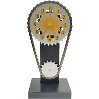Creative Mechanical Rotation Gear Chain Clock Desktop Decoration Home Fashion Decoration Light Luxury Clock Retro Clock
