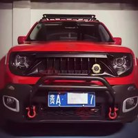 Lantsun J9151 Front Face ABS Front Grille Hood Grid Renegade Large Grill for 2015-2017/2018-2024, 1PC