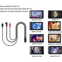 3 in 1 Cable for xp Tablet Artist 10(2nd Gen), Artist 12 (2nd Gen), Artist 13 (2nd Gen), Artist 16 (2nd Gen), Artist Pro 16