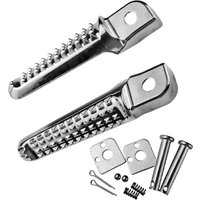Universal Black Motorcycle Foot Pegs Footrests, Aluminum Alloy Wear Resistant Front Rear Pedals For Most Motorbikes