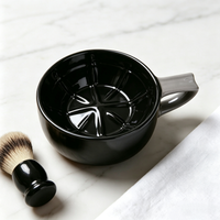 Shaving bowl Hand held foaming bowl with brush holder shaving bowl Wet shaving foam soap bowl shaving tool