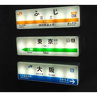 Hot Tokyo Subway Line Fridge Magnets Creative Mini Mart Light Sign Display Board LED Fridge Stickers Home Glowing Decoration