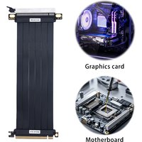PCI-E 3.0 Riser Cable PCI Express Gen 3 GPU Extension Cord Extension Port 180 Degree Adapter PCIE 3.0 Extension Cable