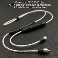 Bluetooth Earphone Cable mmcx Upgrade line Lossless Decoding Qualcomm QCC3040 Chip 5.0 Bluetooth aptx-HD Sound Quality
