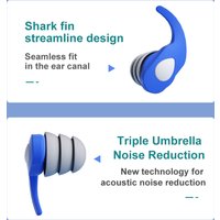 1 Pair Silicone Anti-Noise Ear Plugs Ear Protection Earplugs Soft Comfort Sound Blocking Earplugs for Travel Work Sleep Swimming