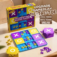 Fun Tic-Tac-Toe Family Interactive Educational Tabletop Game for Developing Thinking Logic and Adaptation Skills
