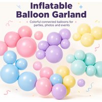 Multicolor Inflatable Connected Ball Rainbow Joint Beach Ball Thickened PVC Leakproof Float Toy for Birthday Party Pool Beach