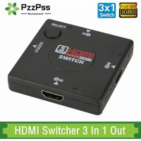 3 In 1 Out HDMI-compatible Switcher 3 Port Hub Box Auto Switch 3x1 1080p HD 3 in 1 out HDMI Splitter HUB for HDTV XBOX360 PS3