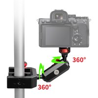 Universal 1/4 Super Clamp Mount Bicycle Cycling Helmet Handlebar Pole Holder for Gopro DJI Action Camera Smartphone Bracket