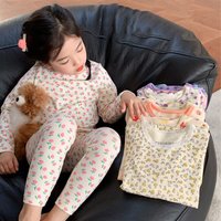 Children Home Clothing Set 2-8 Year Old Girls Fashionable German Velvet Pajamas Autumn and Winter Two Piece Set of Warm Pajamas