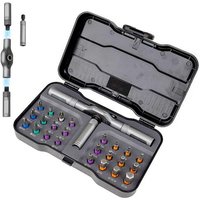 AliExpress NONE 24-in-1 Multifunctional Screwdriver and Ratchet Wrench Set Magnetic Tip Hand Tools Kit for DIY PC Furniture & Bicycle Repairs