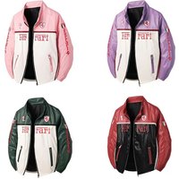 AliExpress F1 Ferrari Team Racing Suit Enthusiasts Motorcycle Cycling Jacket Autumn Winter Embroidered Logo American Casual Leather Jackets